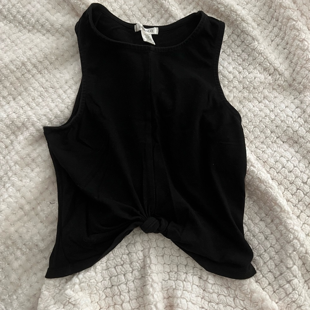 Black Crop Top w/ knot